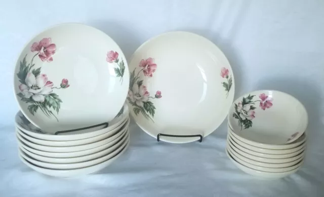 17pc Universal Potteries UNI64 BALLERINA Serving, Soup & Berry Bowls VERY RARE