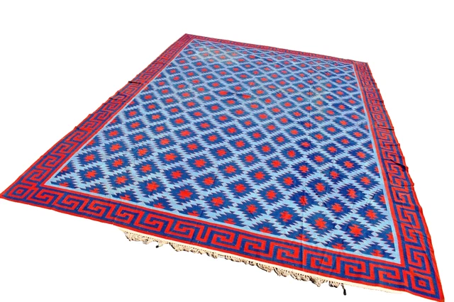 Handmade Chindi Tapis Sol Tissé à la Main Yoga Zone Moquette