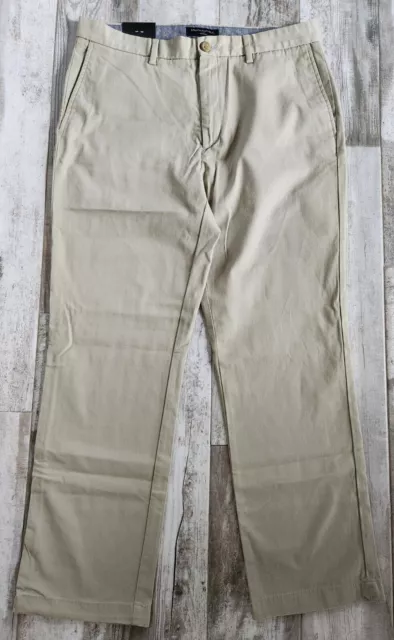 NWT Banana Republic Mens Emerson Chino Pants  Sz 34×30 Khaki Green Straight Fit