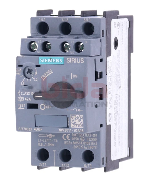 Siemens 3RV2011-1DA15/3RV 2011-1DA15 interruttore protezione linea/circuit breaker