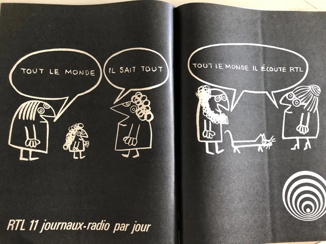 Vintage Advertising - RADIO RTL, LES JOURNALS-RADIO - September 1972
