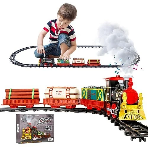 WUNILA CHRISTMAS TRAIN Set for Kids Electric Train Set Around Xmas Tree