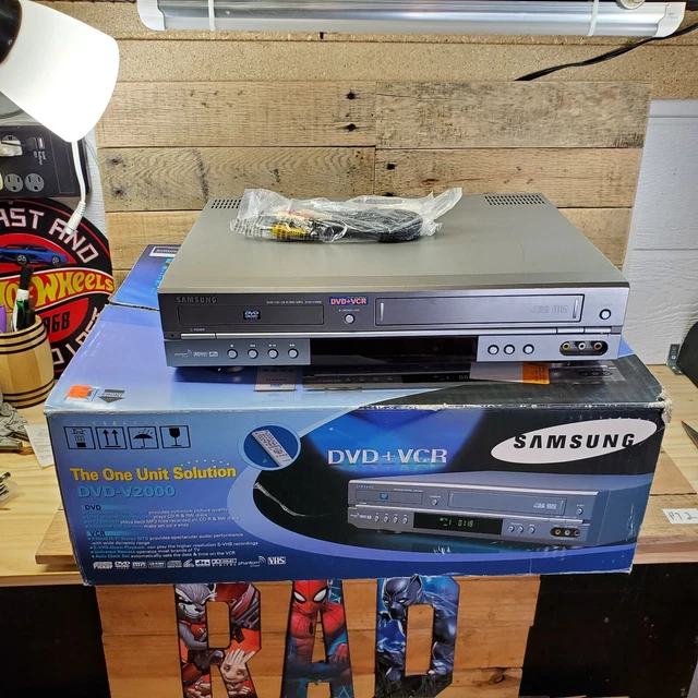 SAMSUNG DVD/VHS DVDV2000 Dual Deck Player VCR Combo (No Remote) TESTED