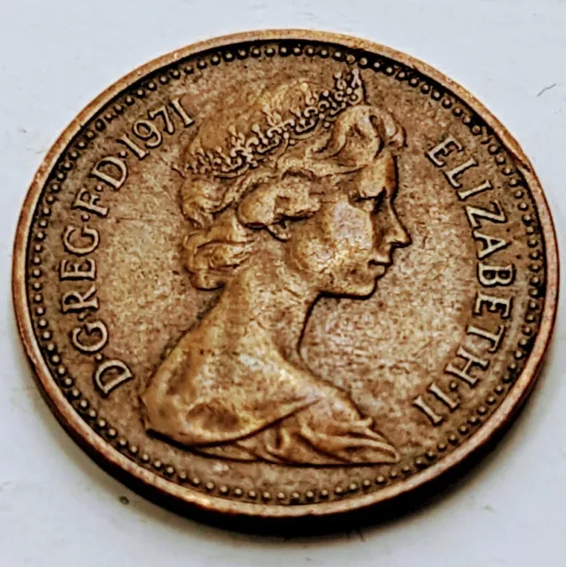 1971 New Penny 1P Elizabeth II United Kingdom