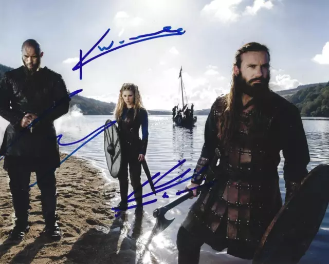 Vikings Cast Signed 8X10 Photo Fimmel Winnick Standen Authentic Autograph