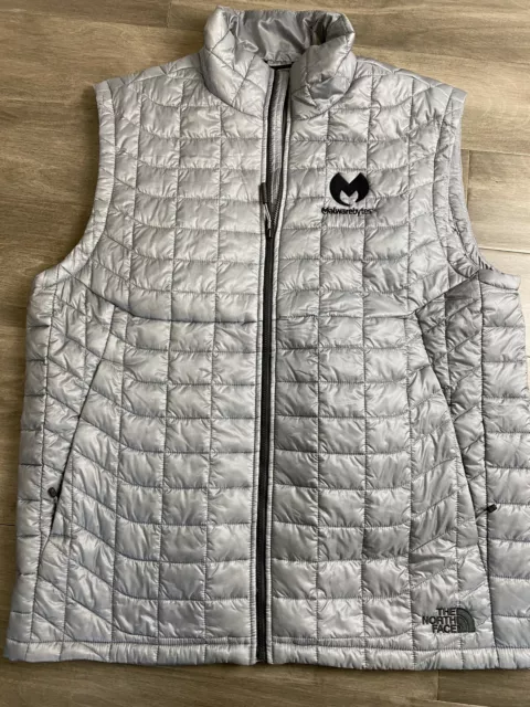 The North Face Thermoball Eco Vest Mens Size Large Gray Quilted Logo 2