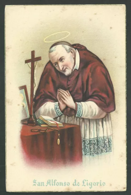 Postal antigua San Algonso de Liguori andachtsbild santino holy card santini