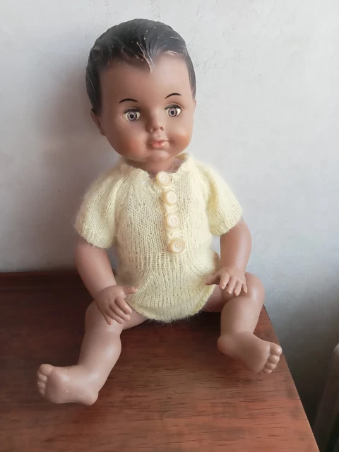 Ancien poupon baigneur Petit Colin Aigle France 56 cm
