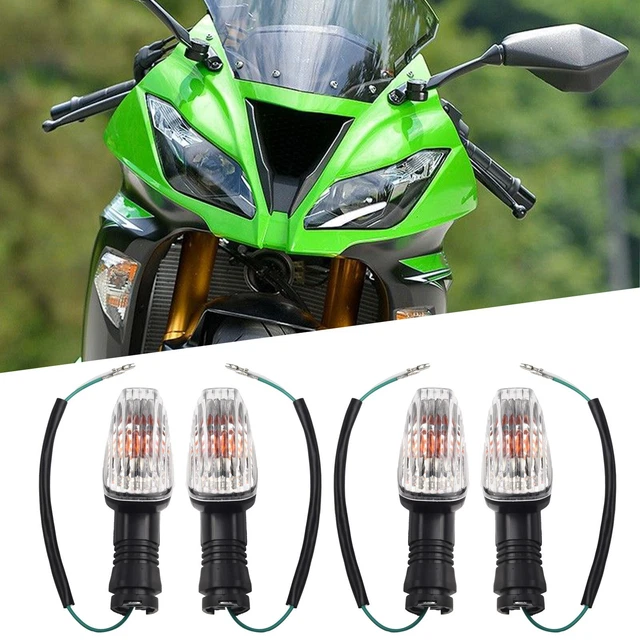 Clignotants Moto Chromés Ambre - Lot De 4, Universel Avant/arrière, 12V, Pour Kawasaki Shadow Aero Et Autres