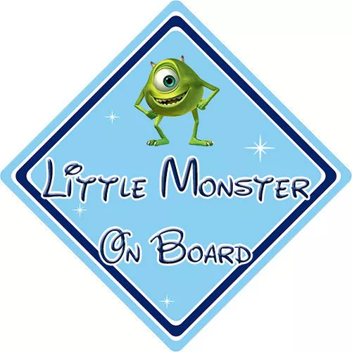 Baby On Board Car Sign - Little Monster - Disney Monsters Inc Mike