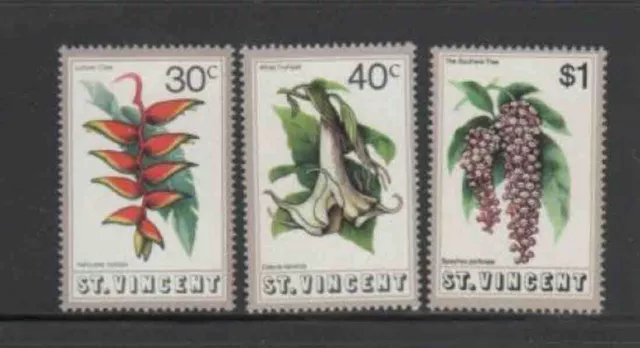 St. Vincent #337-340 1972 Flowers Mint Vf Nh O.g