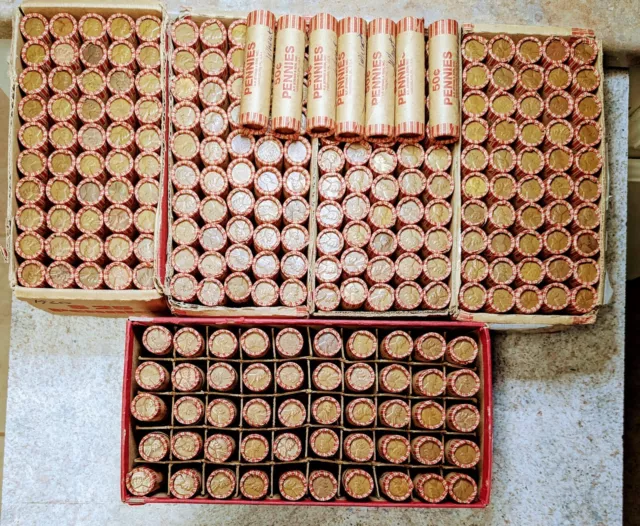 1 ROLL- LINCOLN  WHEAT CENT  PENNY ROLLS- P,D,S, mix, teens, 20s, 30s, 40s, 50s.