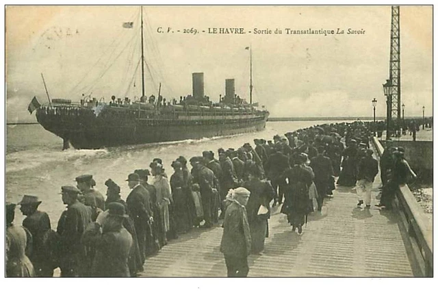 BATEAUX.n°2581.LE HAVRE.SORTIE DU TRANSATLANTIQUE LA SAVOIE