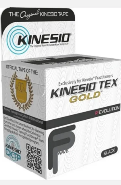 Kinesio Tex Gold FP: 2" x 16.4' - Kinesiology Tape Black in color