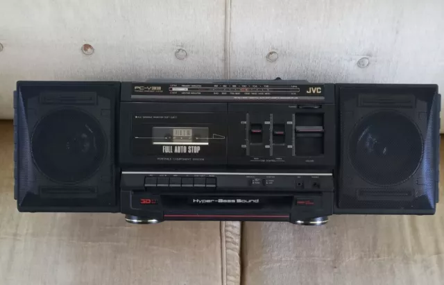 JVC PC-W88 W88C R88C Portable Stereo System Boombox (TAPE PLAYERS NOT  WORKING)