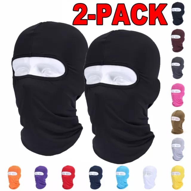 2-PACK Balaclava Full Face Mask  UV Protector for Outdoor Ski Motorcycle Cycling