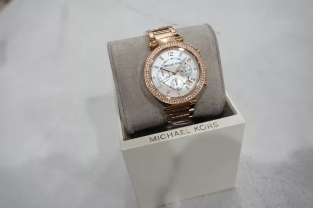 Michael Kors Mid-Size Parker Chronograph Glitz MK5491 Wrist Watch 8807