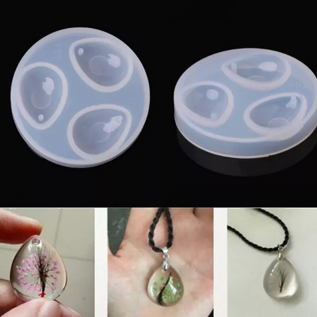 DIY Silicone Pendant Water Drop Mold Resin Casing Craft Jewelry Mak'mj