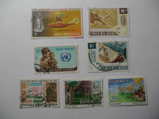 Stampmart : Papua New Guinea 7 Different Fine Used Stamps