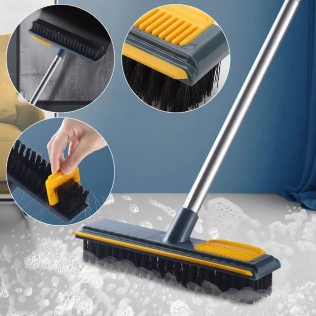 Long Handle Cleaning Tile Brush Floor Scrub Broom with Stiff Bristles Home Tool
