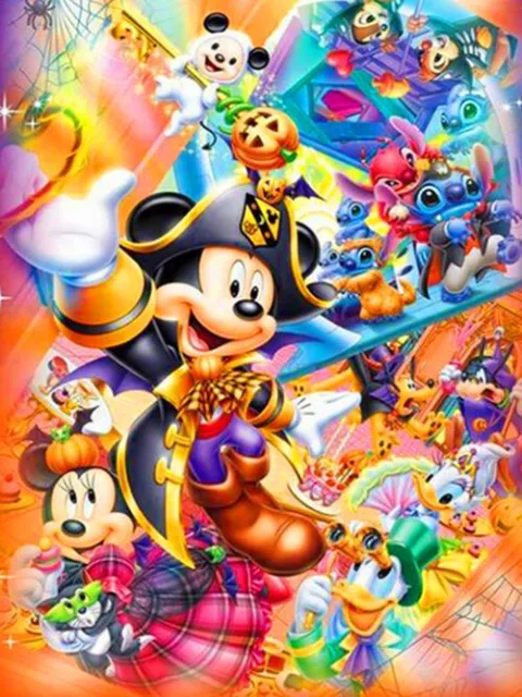 5D Full Diamond Painting Kits Happy Pirate Mickey Mouse Handicrafts DIY Gift UK