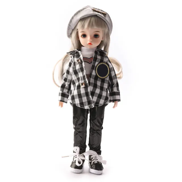 Bambola 1/6 BJD 30 cm mini bambole ragazza con vestiti trucco dipinti a mano scarpe parrucca occhi