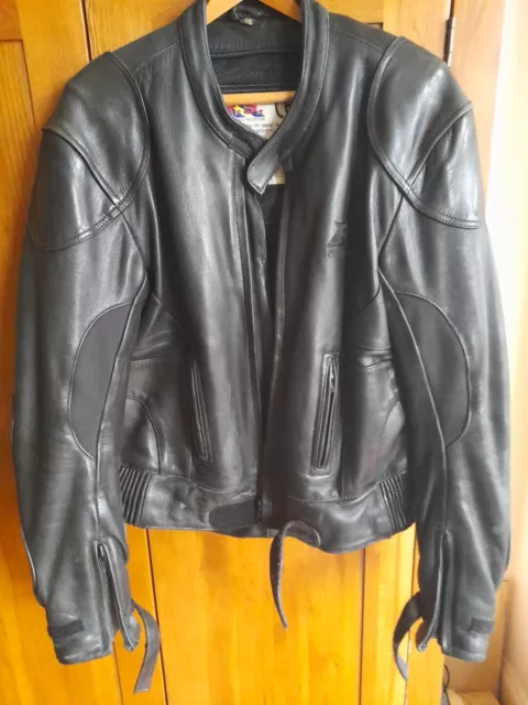 Cafe Racer Leather Motorcycle Jacket Heavy Cowhide (BLUF Gay Bondage Cuffs)