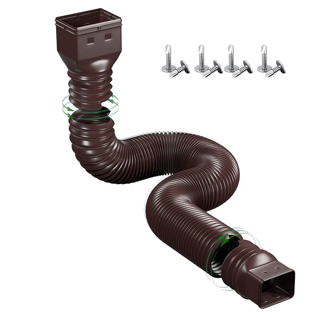 Rain Gutter Downspout Extension Flexible Telescopic Extension Pipes Downspout,