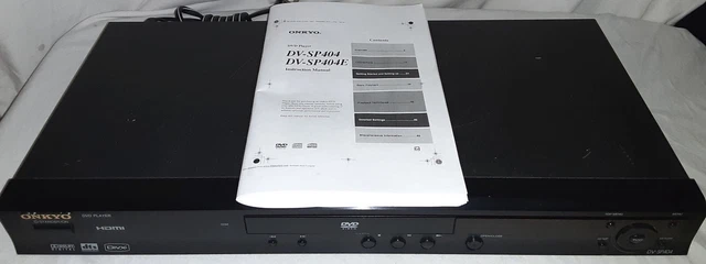 Onkyo DV-SP404 SIngle Drawer Upscaling DVD CD Player HDMI Output Please Read