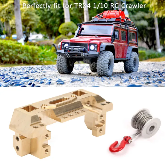 (s)RC Car Brass Front Servo Stand Mount Winch Wheel Accessories Fit For TRX4
