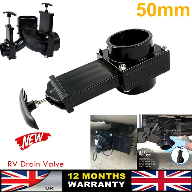 RV SEWER WATER Tank Dump Drain Standard Waste Valve Replacement