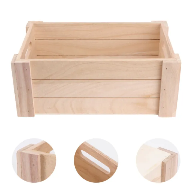 Estuche de almacenamiento de madera organizador de mesa de madera cajas de exhibición fruta niño elegante