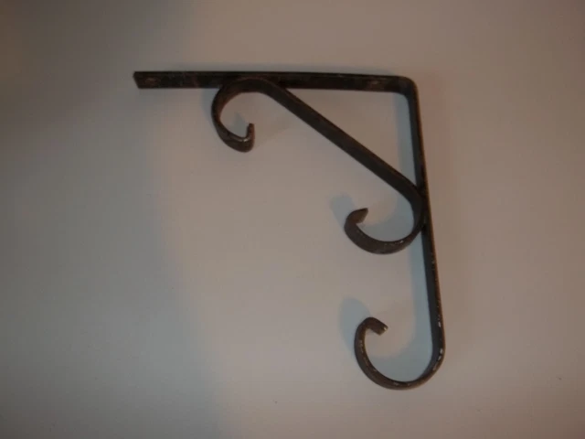 Vintage Wrought Iron Shelf Support Bracket Plant Hanger