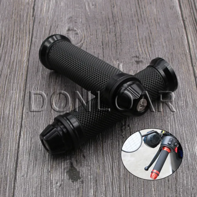 Black 7/8"22mm Pair Dirt Bikes Motorbike Motorcycle HandleBar Grip & Bar End Hot