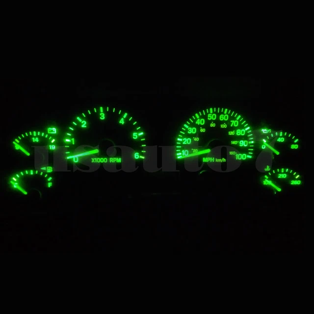 DASH INSTRUMENT CLUSTER Gauge GREEN SMD LED LIGHT KIT Fit 9706 Jeep