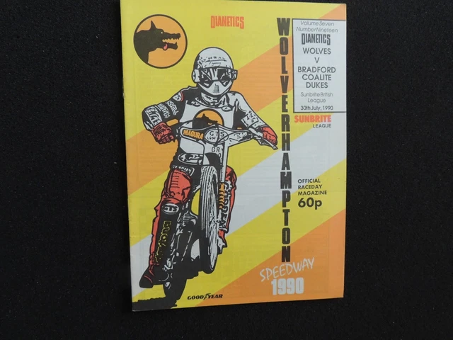 Wolverhampton Speedway v Bradford Dukes 30th July 1990  Programme