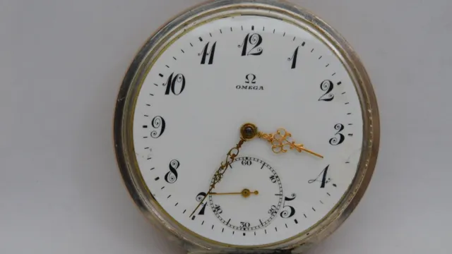 Orologio da tasca argento Funzionante OMEGA silver pocket watch Working C910 4