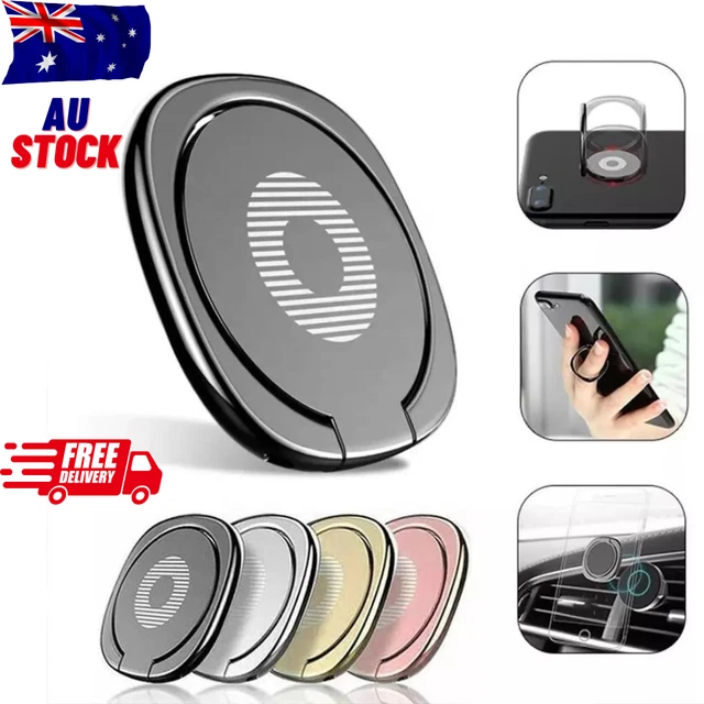 Ring Finger Holder Car Mount Phone Hook Stand Mobile Grip 360 Degree Rotating AU