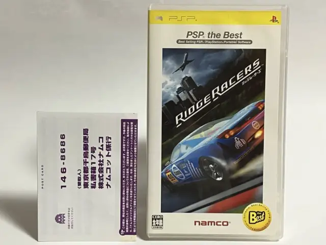 Postcard PSP Ridge Racers Best Edition Playstation Portable UMD Japan a1