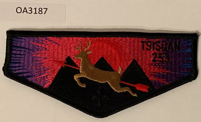 Boy Scout OA 253 Tsisqan Lodge Black Broder Flap