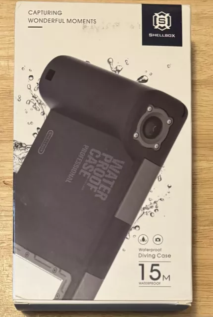 Funda para teléfono de buceo profesional ShellBox 15M de profundidad impermeable para iPhone Samsung