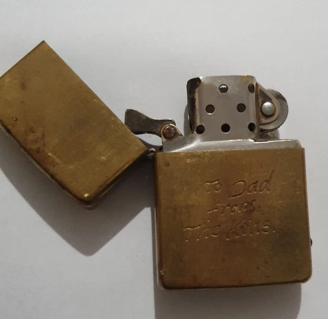 Vintage Solid Brass ZIPPO VIII Lighter - Bradford PA Made in USA