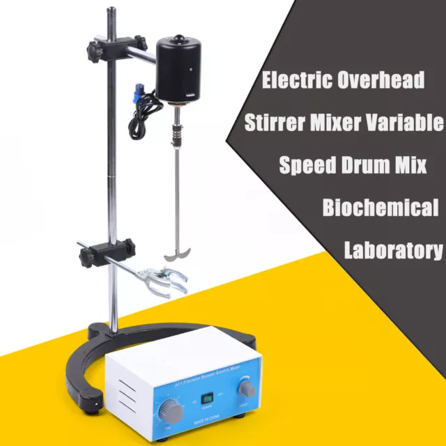 200 W 220 V Electric Overhead Stirrer Laboratory Precision Mixer 3000 RPM 50 Hz NUOVO