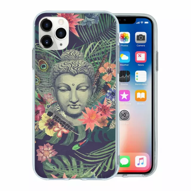 Silicone Phone Case Soft Cover Buddha Pattern iPhone 12 13 Samsung 20 21