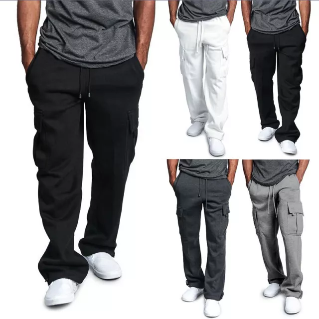 Homme Décontracté Jogging Pantalon Cargo Poche Desseré Actif SPORTS ☋ ,