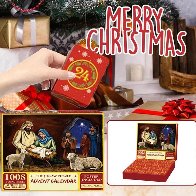 ADVENT CALENDAR 2024,NATIVITY Scene Jigsaw Puzzle 1008Pieces.Puzzles