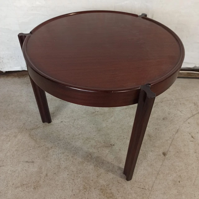 Tavolino modernariato anni 80 - In Legno Multistrato Tinto Mogano - Italia