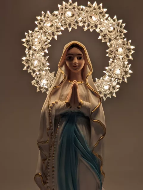 Statue Madonna von Lourdes CM 20 (7.87'') Mit Aureola. Our Lady Of