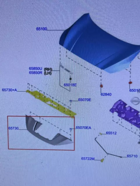 Nissan Blatt ZE1 Vorne Abdeckung 623206WK1A