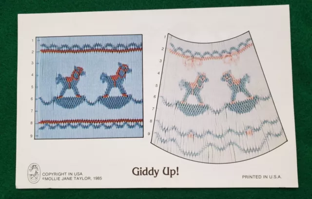 Smocking Plate Giddy Up! by Mollie Jane Taylor Preowned